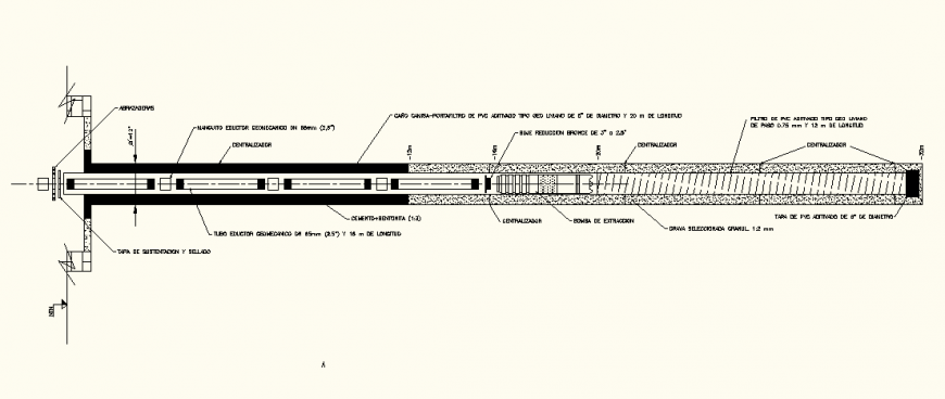 Drilling traversal horizontal section detail elevation layout file
