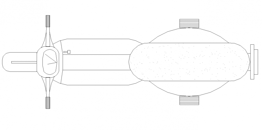 Driving Scooter detail CAD vechicle blocks 2d view layout file
