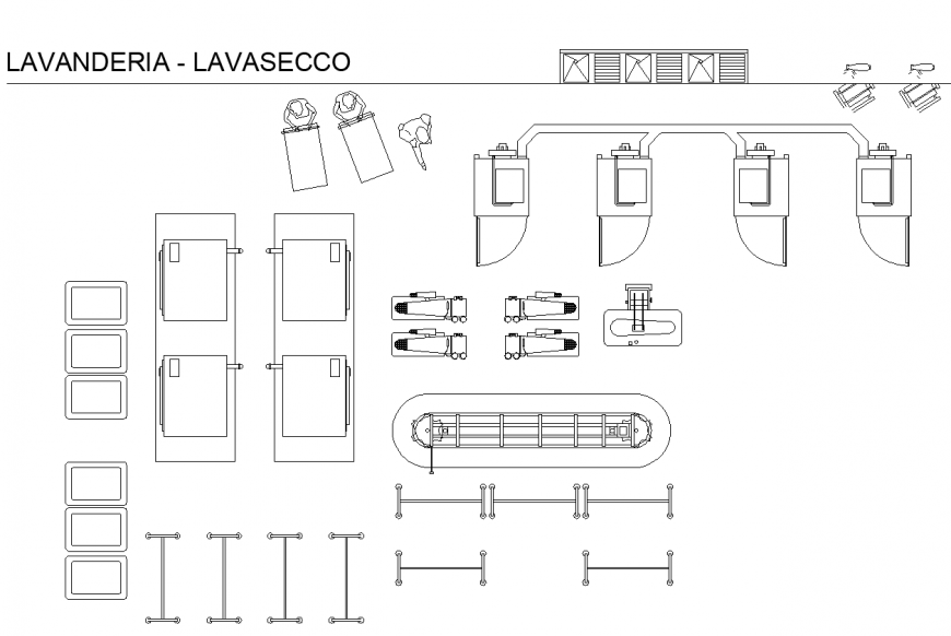 Dry Cleaning Store Equipment CAD Blocks and AutoCAD File