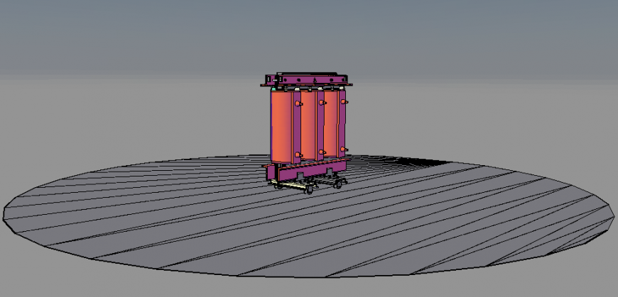 Dry transformer 3d electrical machine cad drawing details dwg file