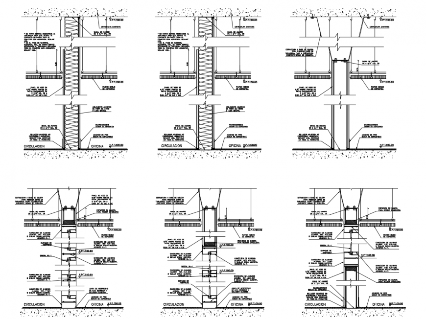 Dry Wall Partition and Constructive Structure CAD DWG File Download