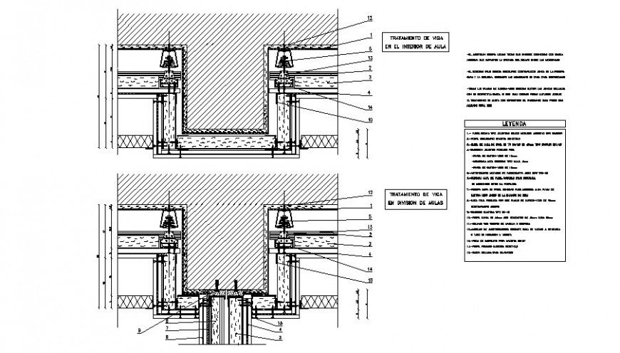 Duck section plan detail dwg file