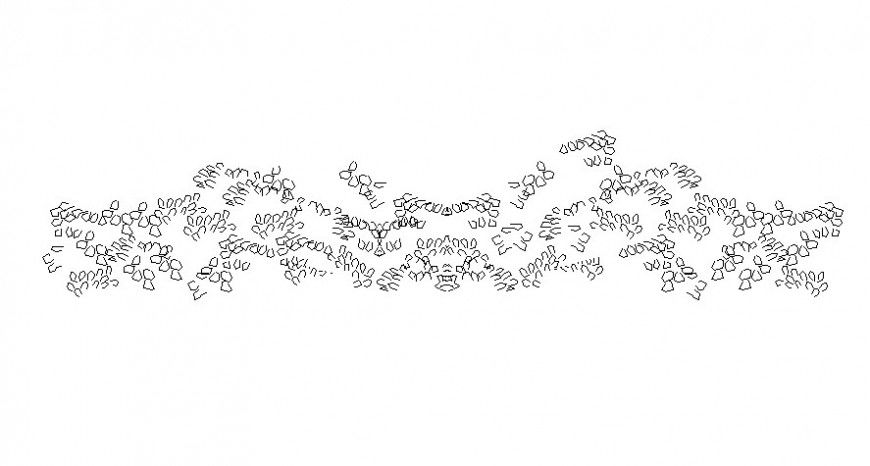 DWG file of 2d cad tree bed elevation blocks AutoCAD file