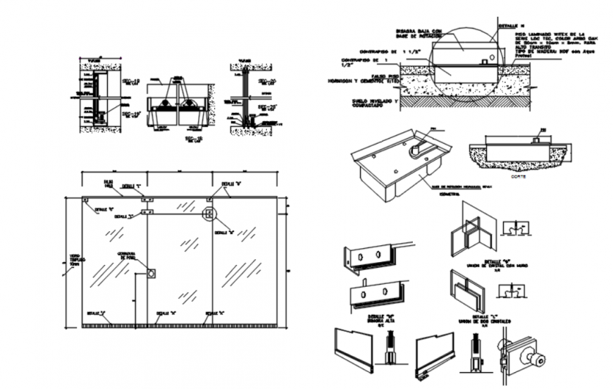 Dwg file of door-window 2d details