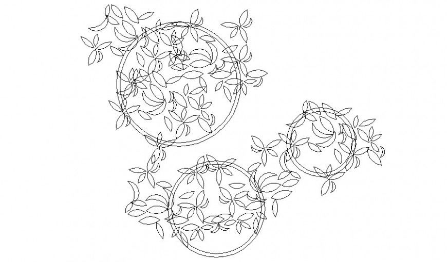 DWG file of flowerpot 2d model AutoCAD file