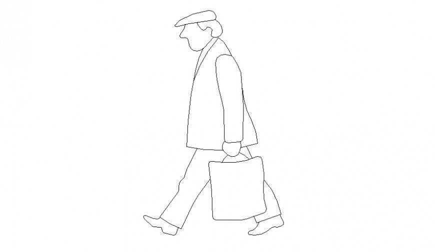 DWG file of human 2d figure cad block UNIT AutoCAD file