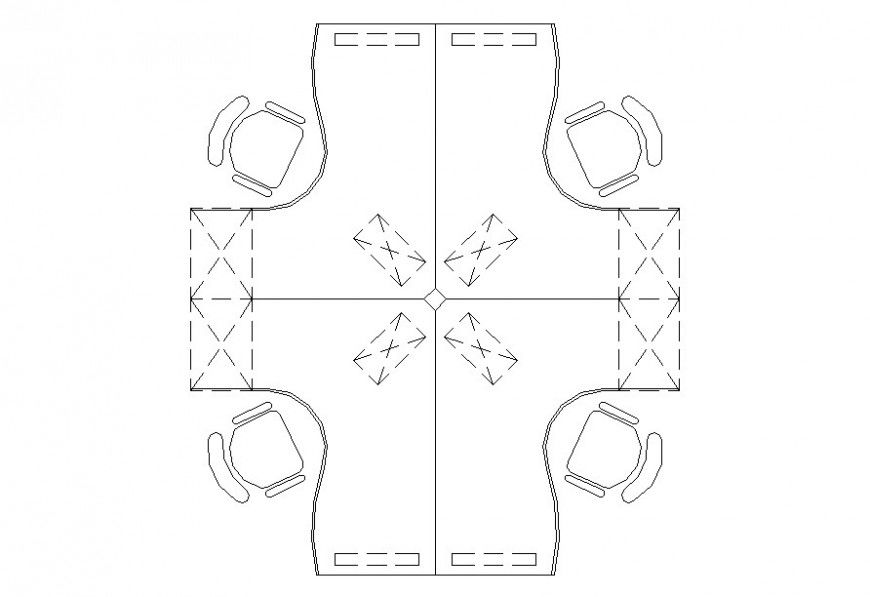 DWG file of table 2d model