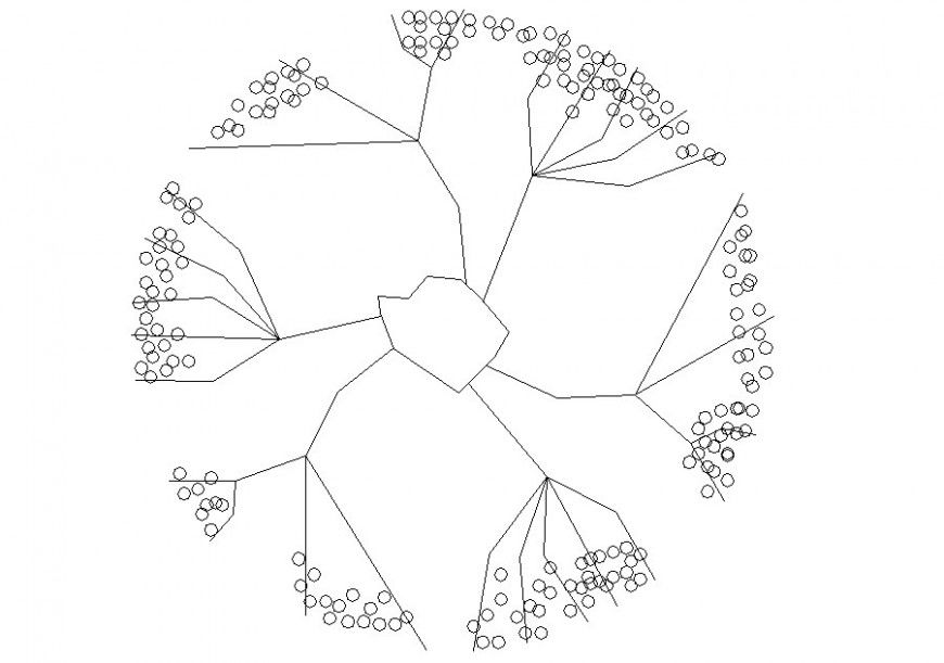 Dwg file of the tree 2d block