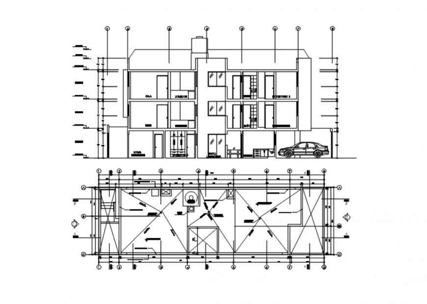 Dwg file of the urban house