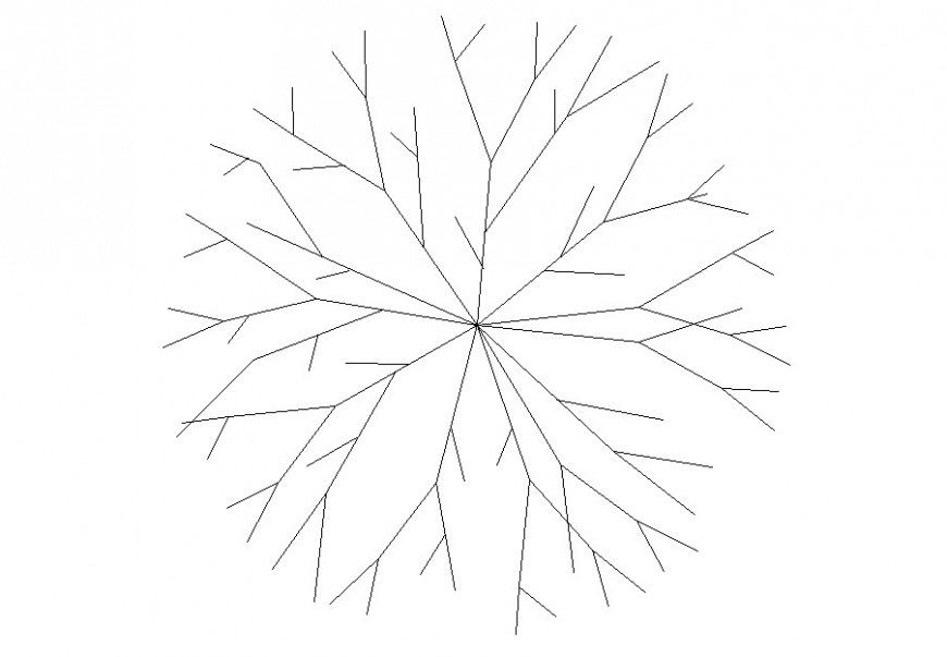 Dwg file of tree 2d model
