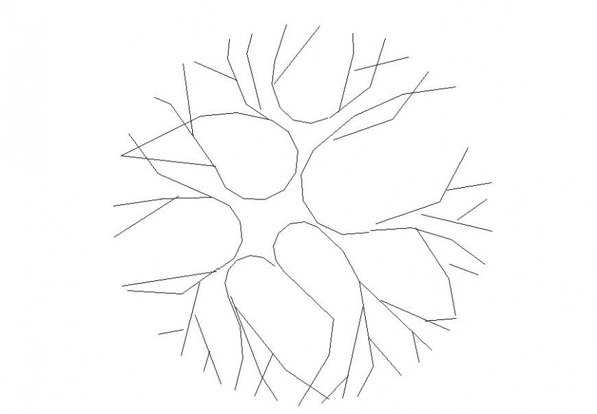 Dwg file of tree block 2d model