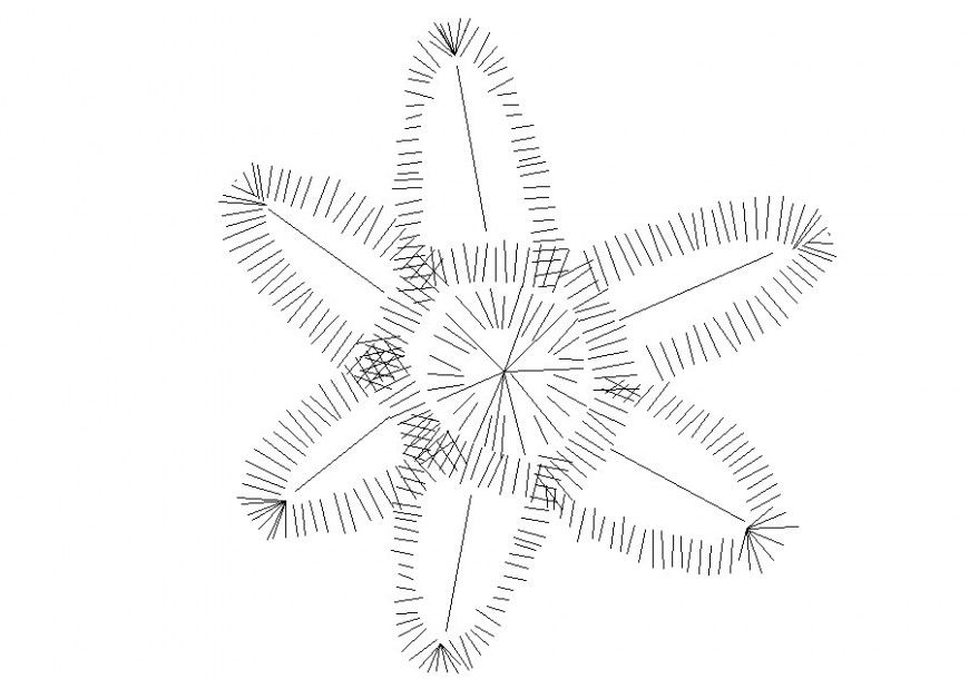 Dwg file of tree block plan 2d.