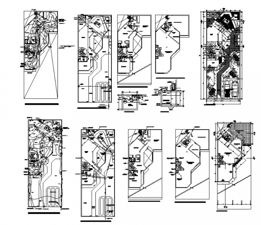 DWG file of unfamiliar housing design 2d details