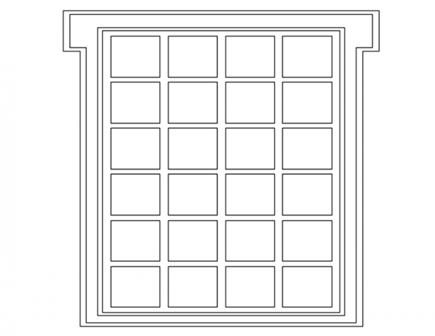DWG file of window elevation design 2d autocad file