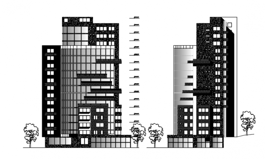 dwg files of high-density housing tower 2d details AutoCAD file