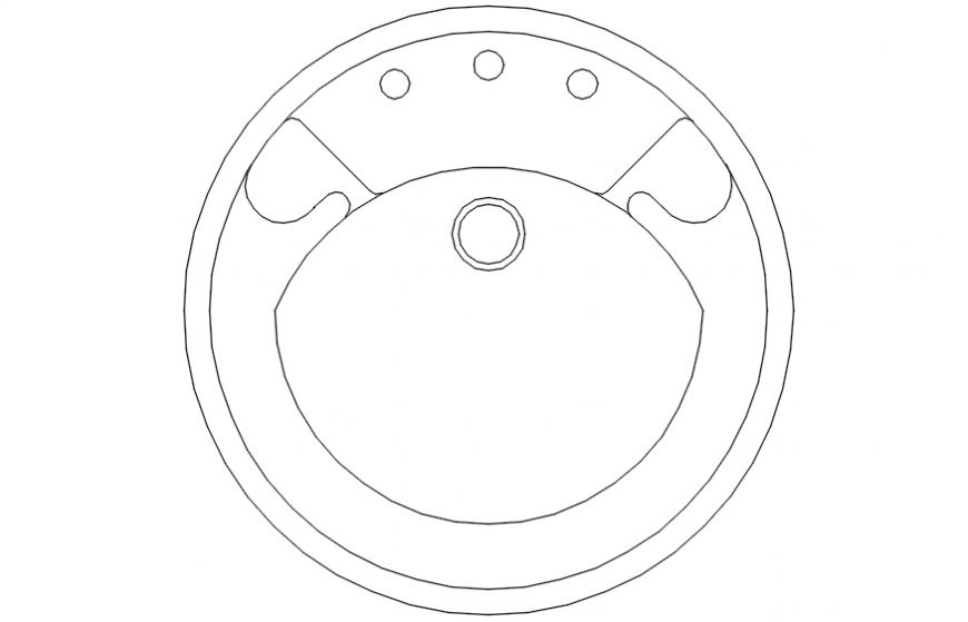 Dynamic 2d new sink elevation block cad drawing details dwg file