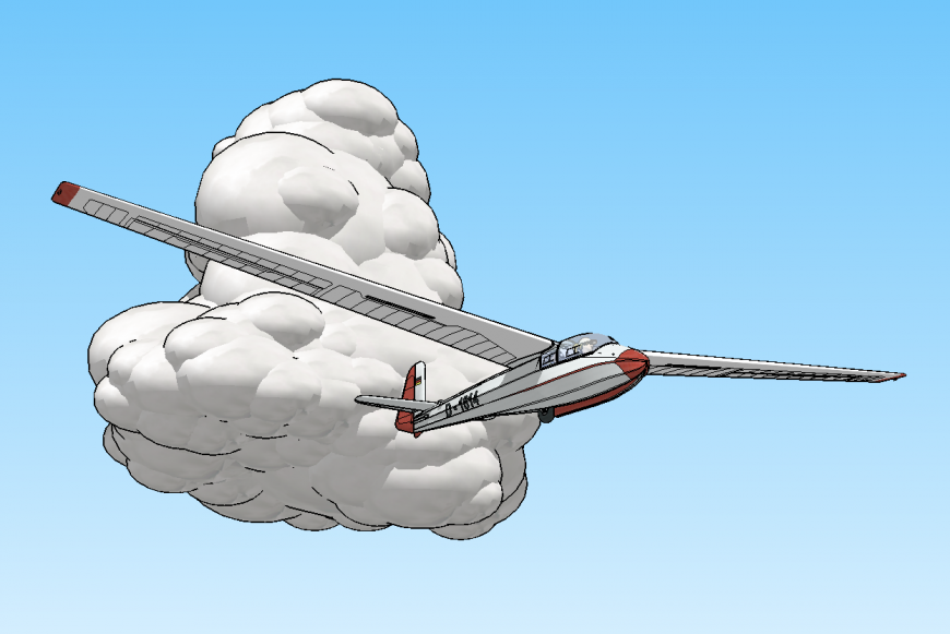 Dynamic 3d airplane elevation model cad drawing details skp file