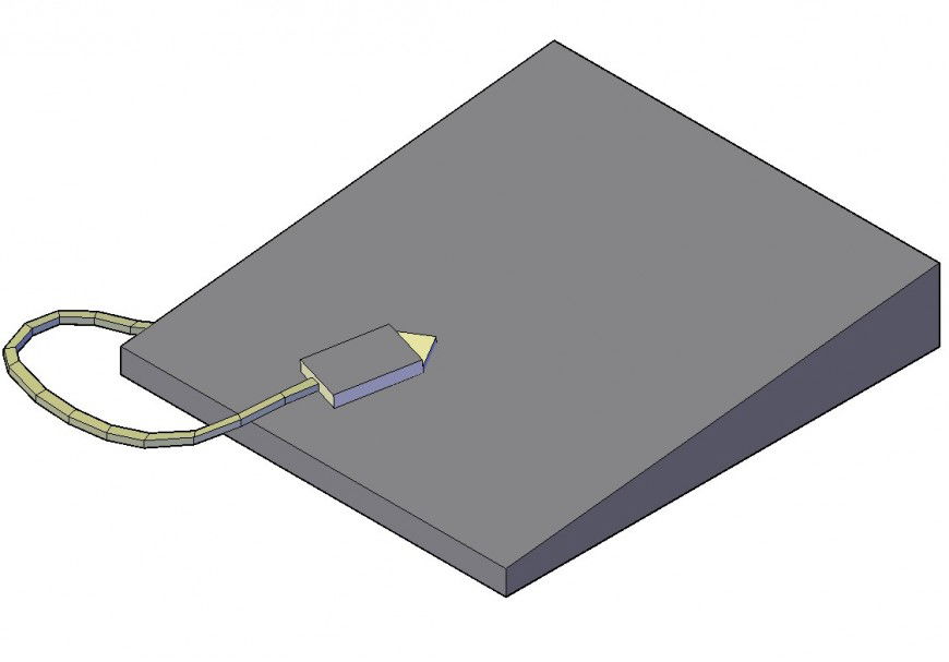 Dynamic 3d bag design block cad drawing details dwg file