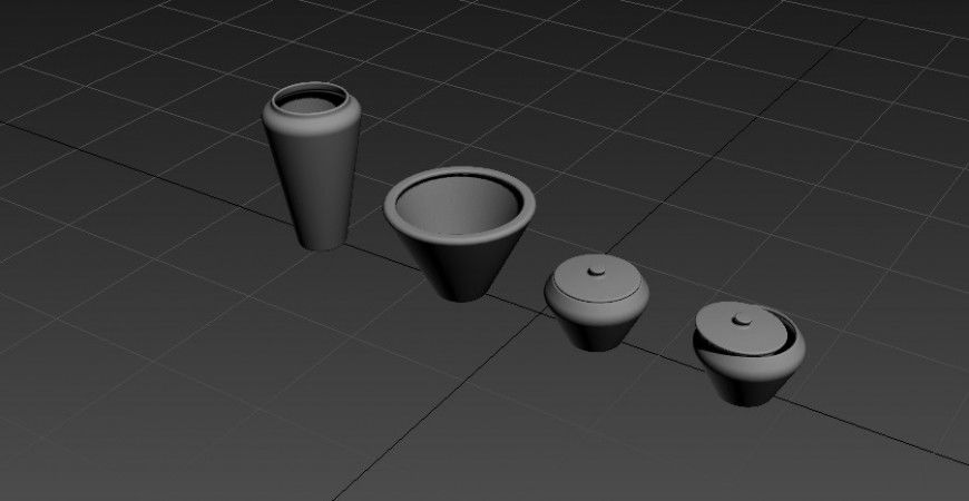 Dynamic 3d crockery blocks cad drawing details max file