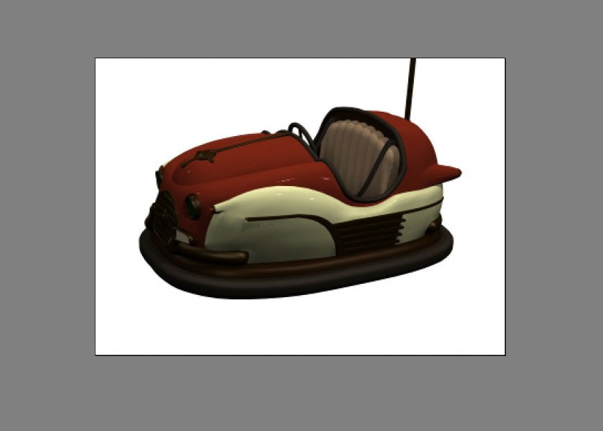 Dynamic 3d dodgem toy car for kids cad drawing details max file