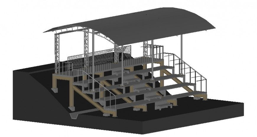 Dynamic 3d shelter model cad drawing details dwg file