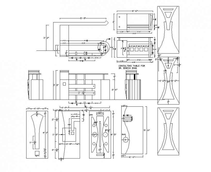 Dynamic blocks of door detail 2d view autocad file