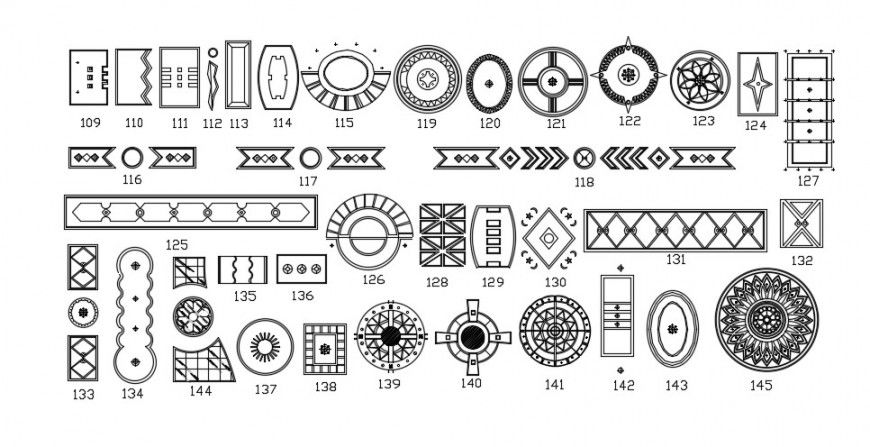 Dynamic ceiling design blocks drawing details dwg file