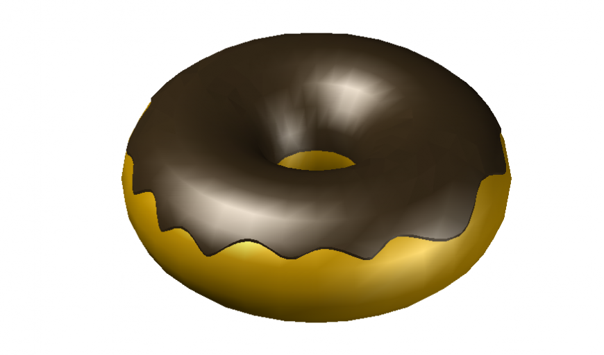 Dynamic chocolate donuts 3d drawing block dwg file