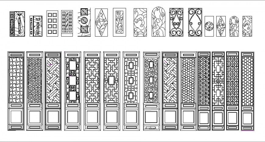 Dynamic classic doors and windows blocks cad drawing details dwg file