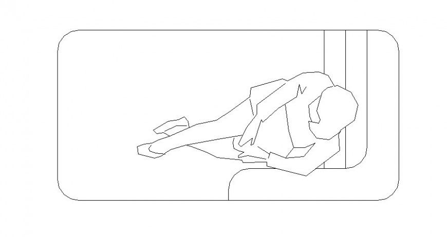 Dynamic comfort chair top view elevation cad block details dwg file