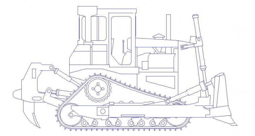 Dynamic constructive vehicle side elevation cad drawing details dwg file