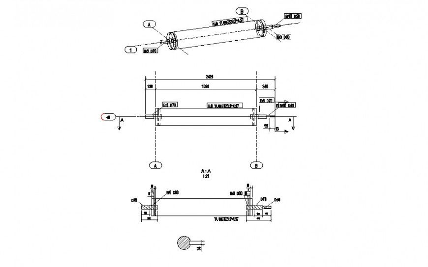 Dynamic conveyor tambour belt plan and drawing details dwg file