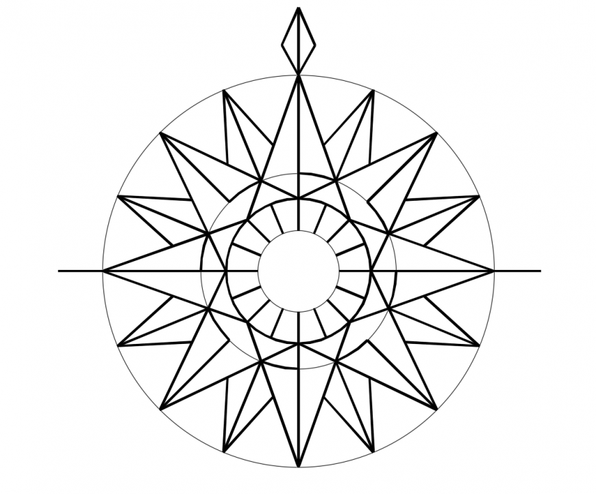 Dynamic direction symbol elevation block cad drawing details dwg file