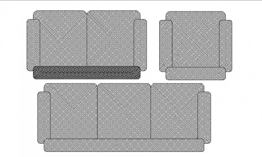 Dynamic Drawing Room Sofa Set CAD Blocks in DWG Format
