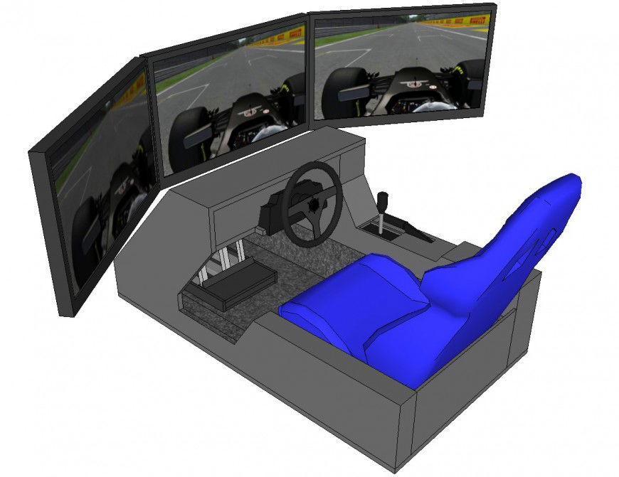 Dynamic Electrical Simulator 3D Game CAD Drawing SKP File