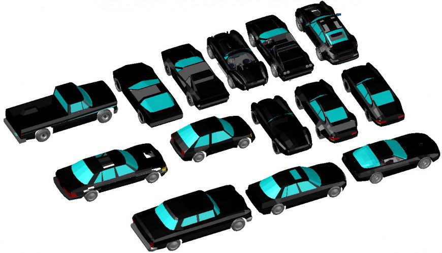 Dynamic family car elevation 3d blocks drawing details dwg file