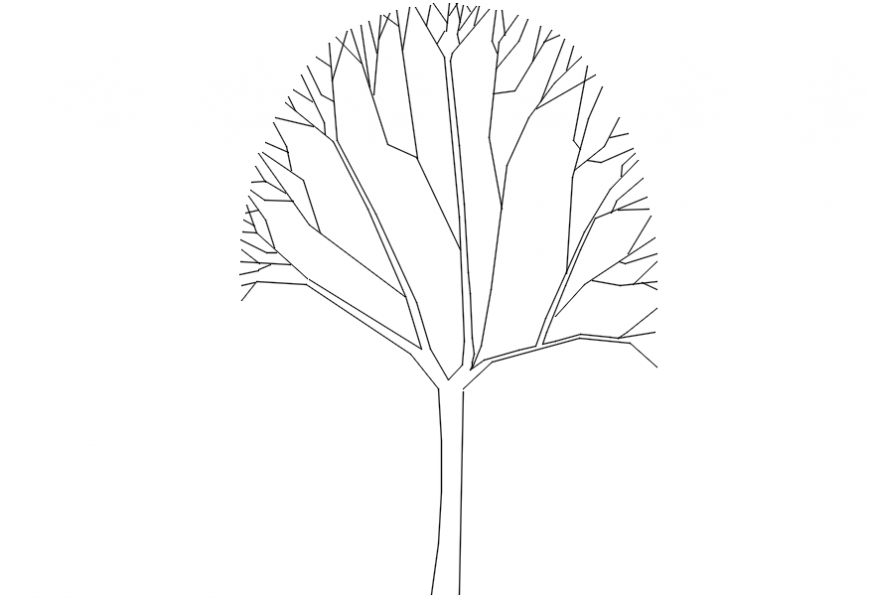 Dynamic forest tree elevation block drawing details dwg file
