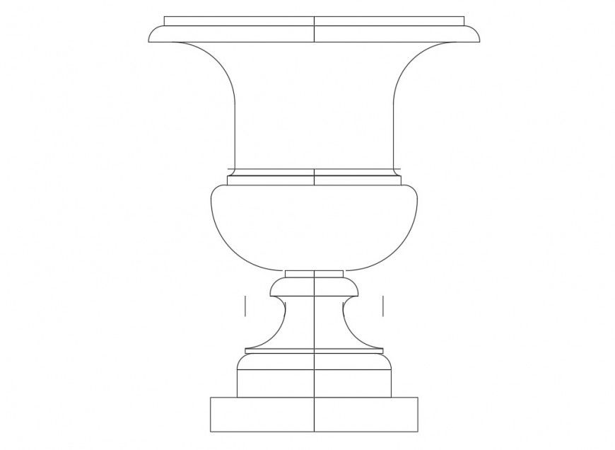 Dynamic fountain elevation cad drawing details dwg file