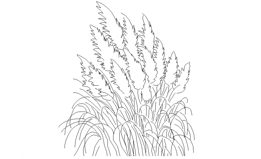 Dynamic garden plan front elevation cad block details dwg file