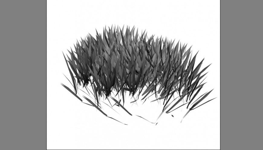 Dynamic garden tree weed 3d block cad drawing details max file