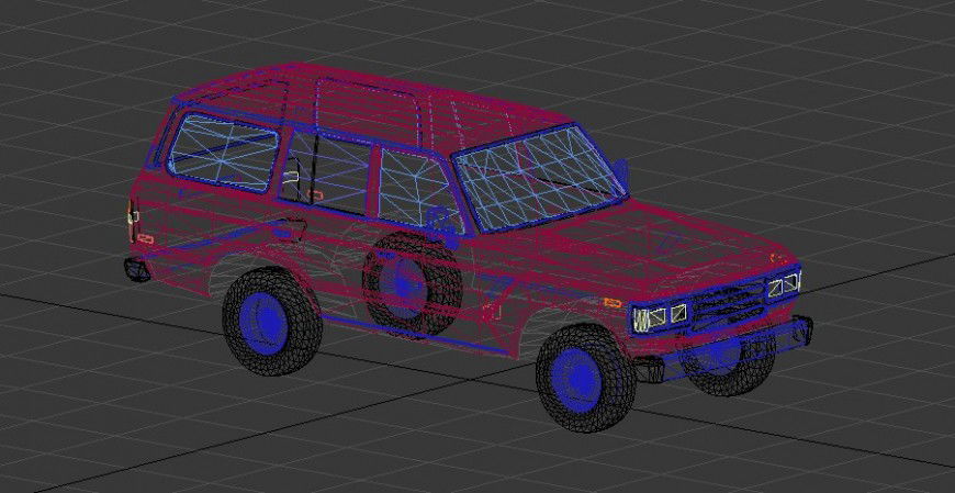 Dynamic Gyp car 3d model cad drawing details max file