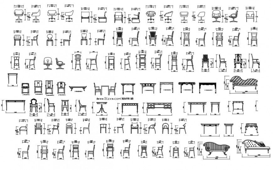 Dynamic hotel furniture tables and chairs blocks cad drawing details dwg file