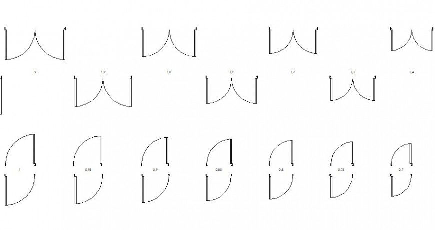 Dynamic house door blocks cad drawing details dwg file