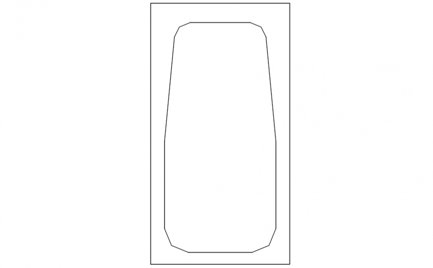 Dynamic long bathtub elevation 2d block cad drawing details dwg file