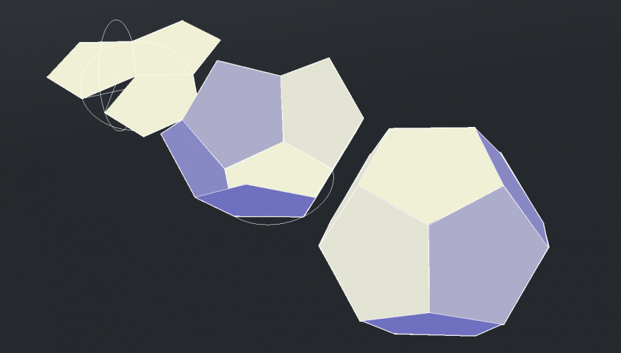 Dynamic multiple 3d geometric symbols cad drawing details dwg file