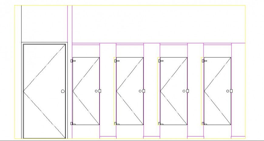 Dynamic multiple house door blocks cad drawing details dwg file