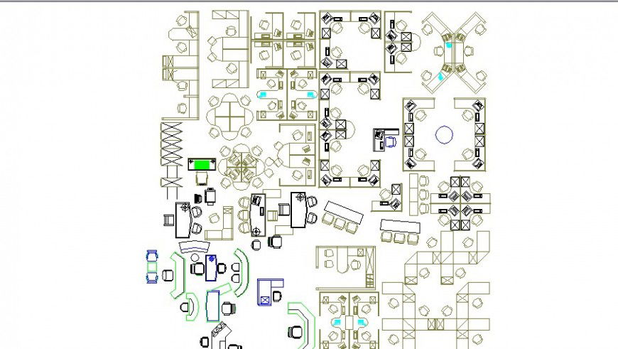 Dynamic office and back office desk and furniture cad drawing details dwg file