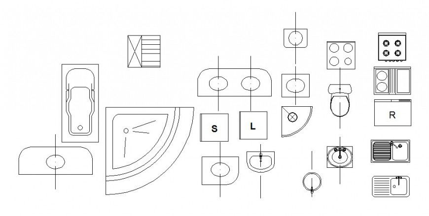 Dynamic sanitary elevation blocks cad drawing details dwg file