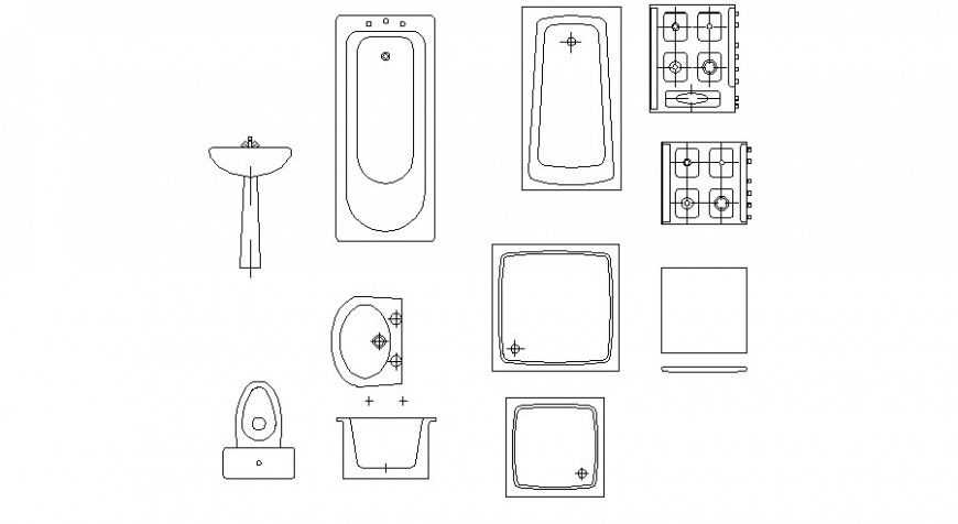 Dynamic sanitary equipment elevation blocks cad drawing details dwg file