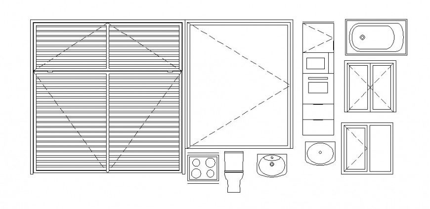 Dynamic sanitary ware 2d blocks cad drawing details dwg file